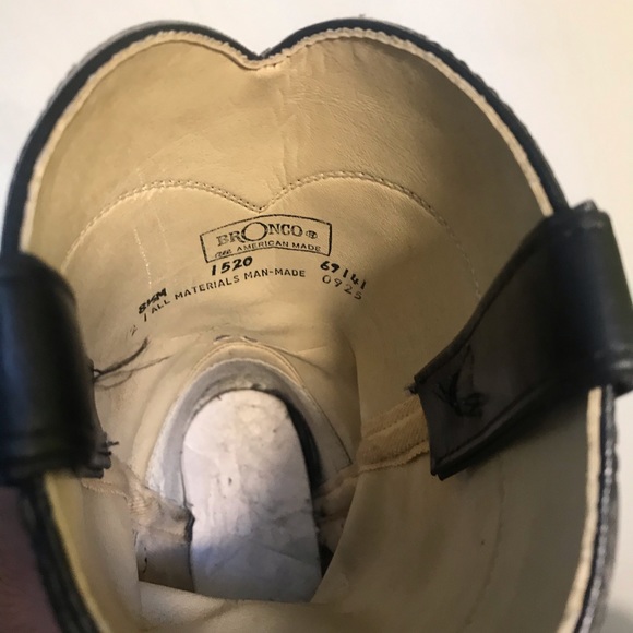 Cowboy boots Bronco Womens Black Cowboy Boots Manmade Upper, All Material - Picture 5 of 6